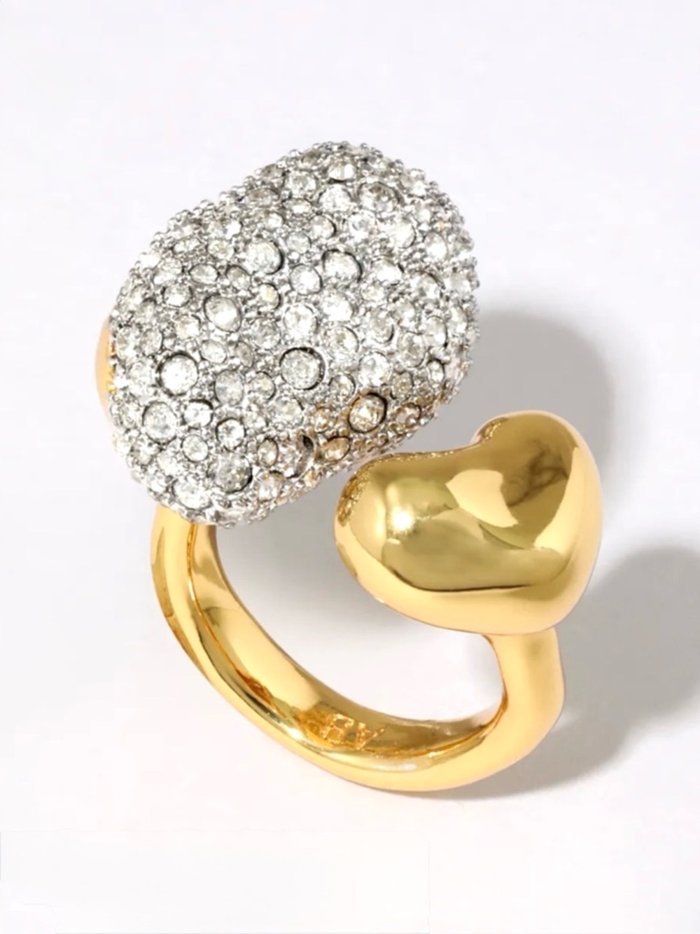 Alexis Bittar Solanales Crystal Pebble Ring 7 8 Adjustable Open Heart JN21 AU